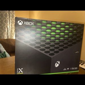 Brand new, never opened Xbox Series X. Stock X certified.